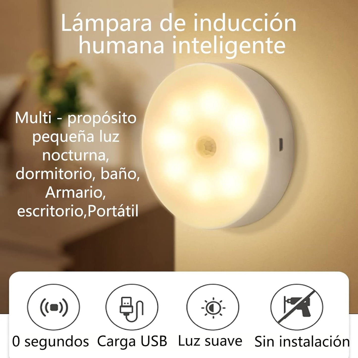 Lumin™ - Lámpara inteligente con sensor de movimiento